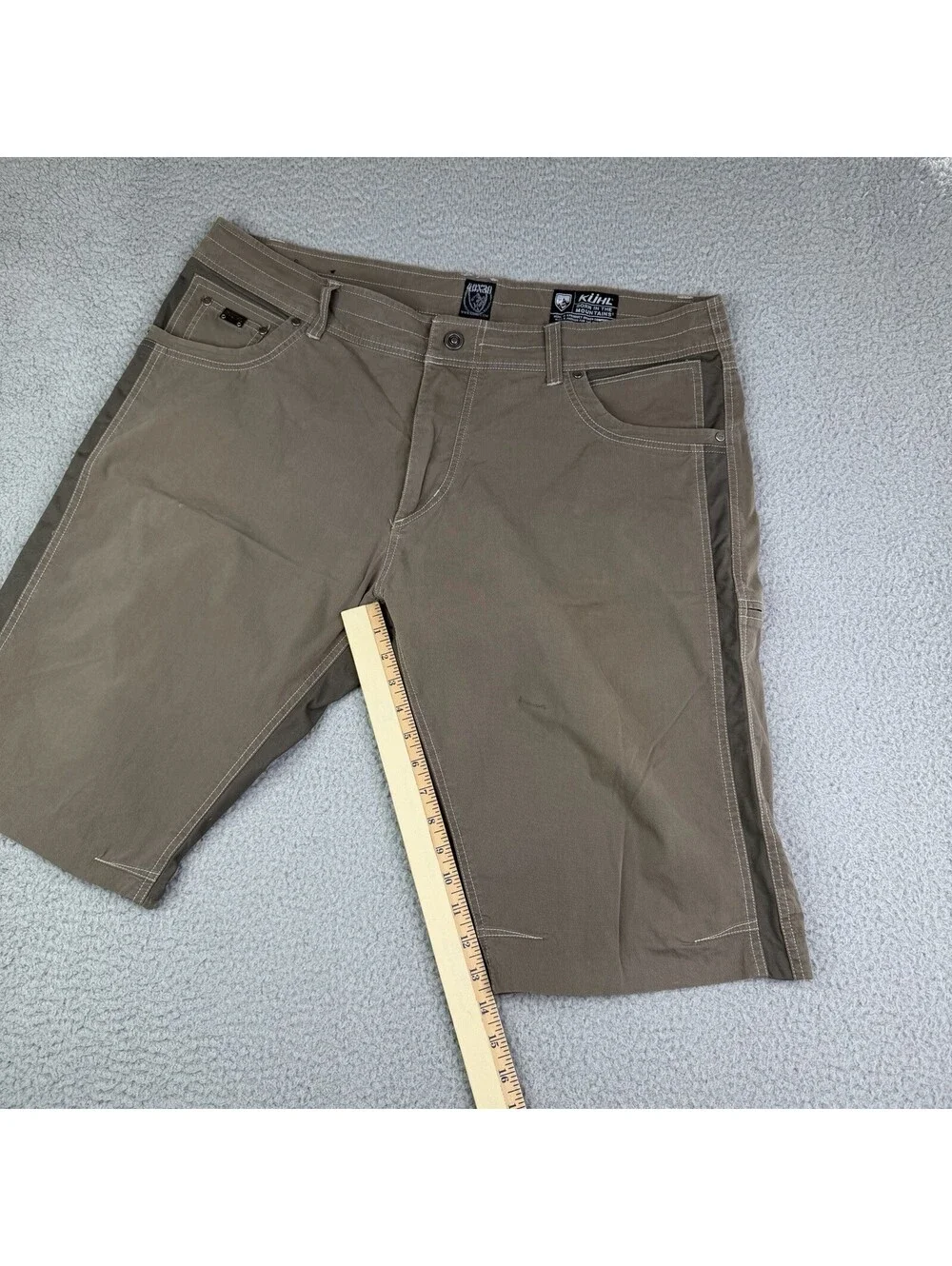 Kuhl Radikl Hiking Shorts Stretch Gorpcore 40x14 Mens Brown (Read Description!)